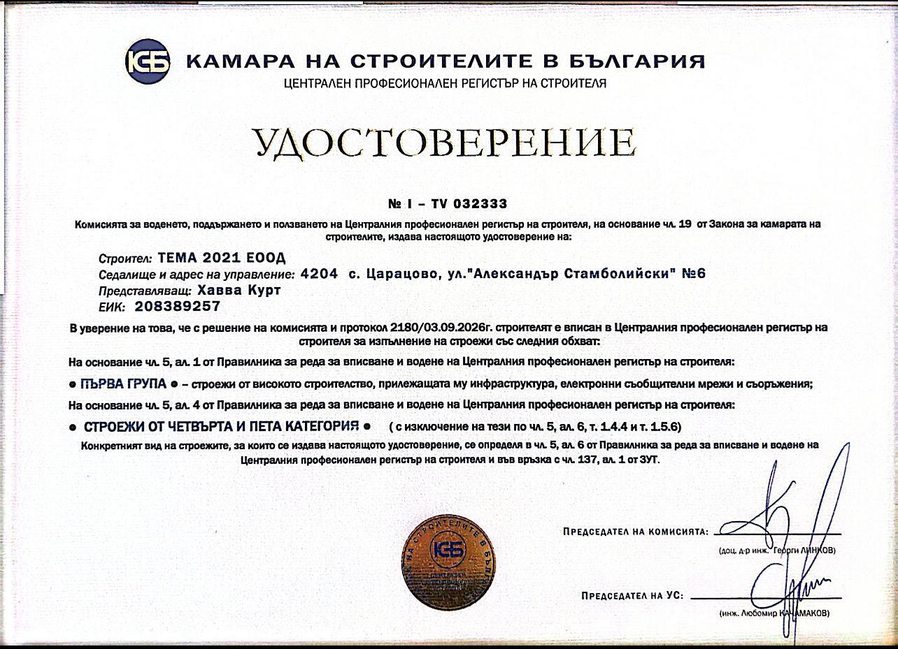 Certificado de licencia